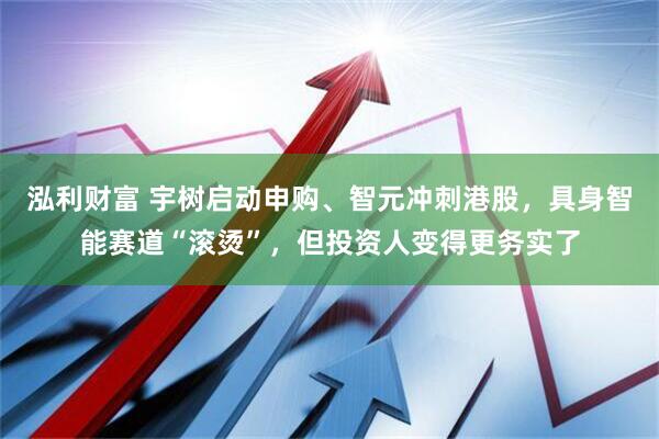 泓利财富 宇树启动申购、智元冲刺港股，具身智能赛道“滚烫”，但投资人变得更务实了